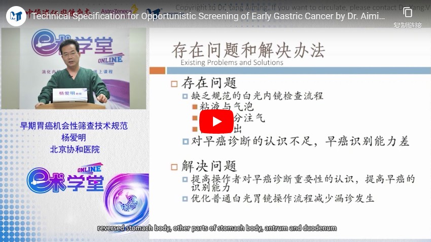 Technical Specification For Opportunistic Screening Of Early Gastric Cancer By Dr. Aiming Yang